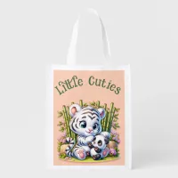 Little Cuties Panda & Tiger | Grocery Bag