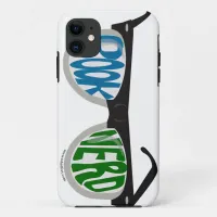 Book Nerd Glasses Fun Reader Cartoon Design iPhone 11 Case