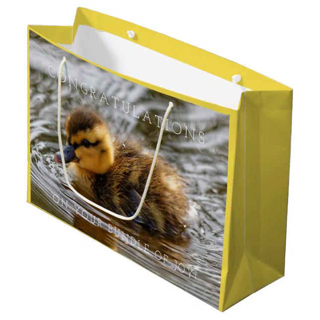 Baby Duckling Paddles in the Local Pond Large Gift Bag