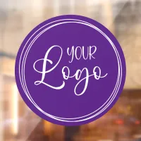 Your Business Logo Royal Purple Circle Window Cling