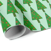 Simple and Bright Christmas Trees Wrapping Paper