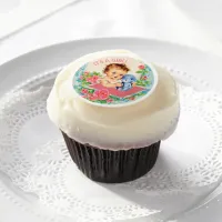 Vintage Baby Floral Baby Shower Cupcake Toppers Edible Frosting Rounds