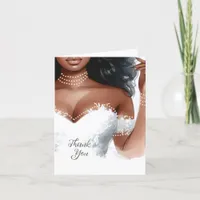 Bride Bridal Shower Bachelorette Thank You Card