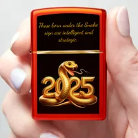 2025: year of the snake celebration zippo lighter