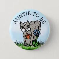 Aunt to be Little Fox Baby Shower Button