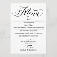 Wedding Menus | Modern Luxury Typography (Black)