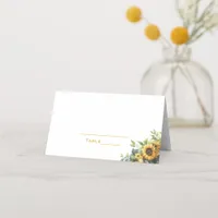 Sunflower Wedding Place Card