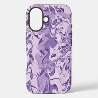 Purple Marble Paint iPhone 16 Case