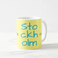 Stockholm Old City Typography Coffee Mug