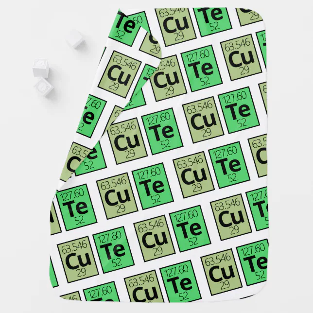 Cute Periodic Table Element Symbols Baby Blanket