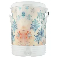 Vintage Snowflakes Pattern - Beverage Cooler