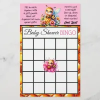 Honey bee Themed Bingo and Who Knows Mommy Best Flyer