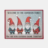 Christmas Theme - Four Welcoming Gnomes Doormat