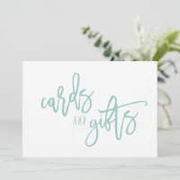 5X7 Cards & Gifts | Brush Script (Light Turquoise)