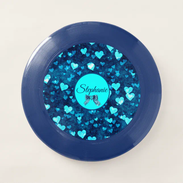 Vivid Blue Hearts Wham-O Frisbee