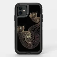Serpentine fractal cat OtterBox iPhone case