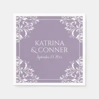 Elegant Wedding Napkins | Nadine (Lavender)