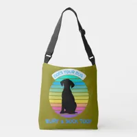 Does Your Dog Bury a Sock Too - Retro Sunset olive Crossbody Bag