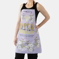 Risen Religious Christian Quote Lavender Easter Apron