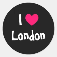 I Love London Classic Round Sticker