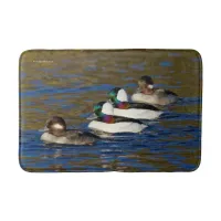 Getting My Ducks in a Row: Four Buffleheads Bathroom Mat