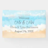 Welcome Mr and Mrs Coastal Wedding  Banner