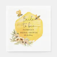 Bride To Bee Honeybee Floral Bridal Shower Napkins