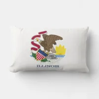 Flag and Seal of Illinois Lumbar Pillow