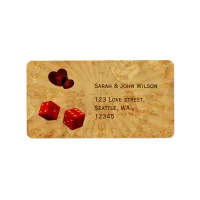 red dice Vintage Vegas adress labels