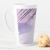 Trendy Modern Abstract Floral Latte Mug