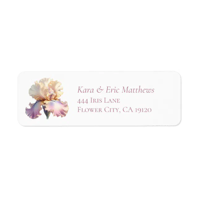 Custom Address Labels Elegant Unique Blush Flower