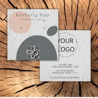 Modern Concrete Abstract Earring Display QR Code  Square Business Card