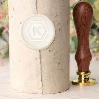 Monogrammed Nested Hexagons Solid Brass Wax Seal Stamp