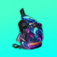 Moon and Panther Holographic Neon Colorful | Sling Bag