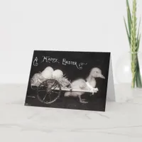 Vintage Easter Duckling Holiday Card