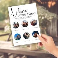 Where Were They Wedding Engagement Party Game Poster