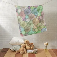 Cute dandelions in pastel baby blanket