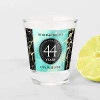 Elegant 44th Turquoise Wedding Anniversary Shot Glass