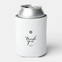 Elegant Script Custom Couple Love Heart Monogram Can Cooler