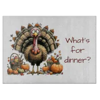 What's for dinner? Quirky Turkey Thanksgiving Cutting Board