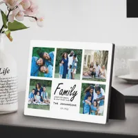 Family Quote Memory Photo Collage Keepsake Modern Plaque