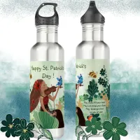 St. Patrick's Day with  Music Stainless Steel Water Bottle