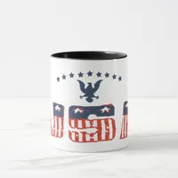 American Eagle Patriotic Grunge Version Mug