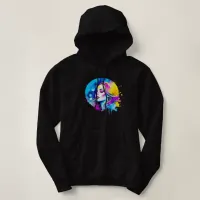 Beautiful Watercolor Woman Abstract Hoodie