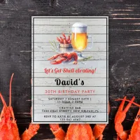 Crawfish Boil Party Invite Summer 30th Birthday