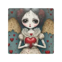 Adorable Gothic Valentine Doll Metal Print