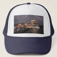 AIDAluna Cruise Ship docking at Willemstad Curacao Trucker Hat