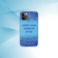 Blue Glitter on Blue - simple | iPhone 11 Pro Case