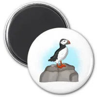 Cute Hand drawn Puffin Magnet