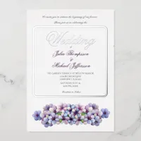 Romantic and Poetic Pastel Lilac Watercolor Foil Invitation